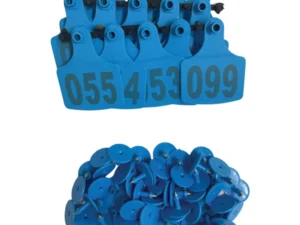 1-100 Cattle Number Ear Tags 7.5x10cm Set - XL Blue Cow Sheep Livestock Labels