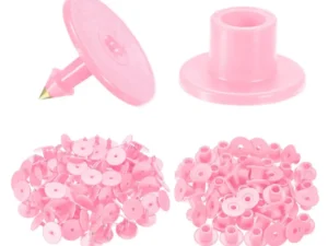 100x Cattle Ear Tags Set - Round Pink Blank Pig Sheep Goat Cow Livestock Label