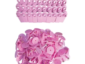 100x Cattle Ear Tags 5x2cm Set - Mini Pink Blank Pig Goat Livestock Label