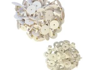 100x Cattle Ear Tags Set - Round White Blank Pig Sheep Goat Cow Livestock Label