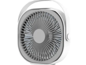 3-Speed USB 20cm Desktop Fan - Quiet Portable Lightweight Rechargeable Cooler