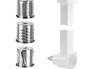 Kitchee Slicer Shredder Grater 3 Attachments - Compatible with KitchenAid Mixer