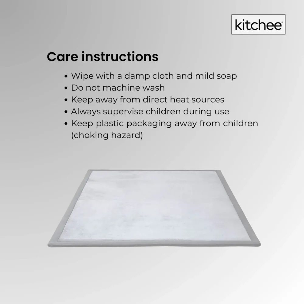 Kitchee Foam Floor Mat 150x200cm - Padded Thick Soft Tatami Style Rug Grey