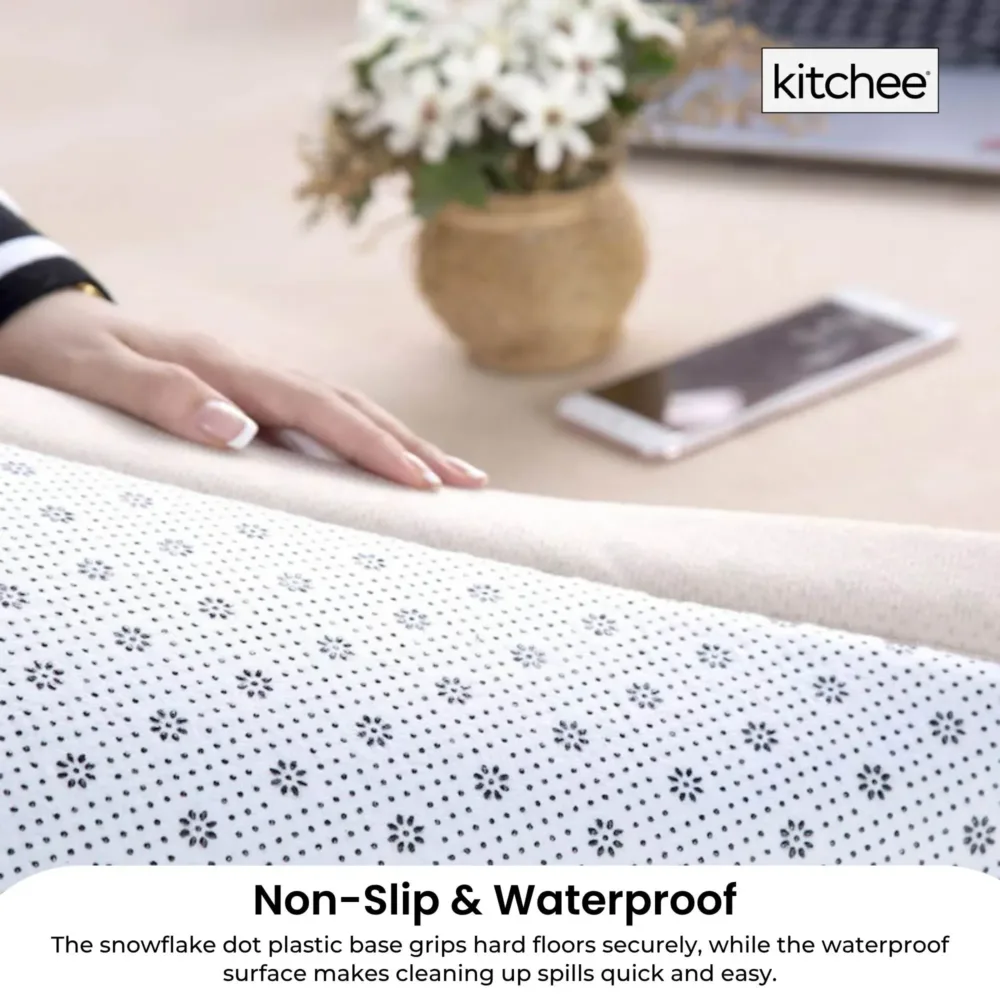 Kitchee Foam Floor Mat 150x200cm - Padded Thick Soft Tatami Style Rug Cream