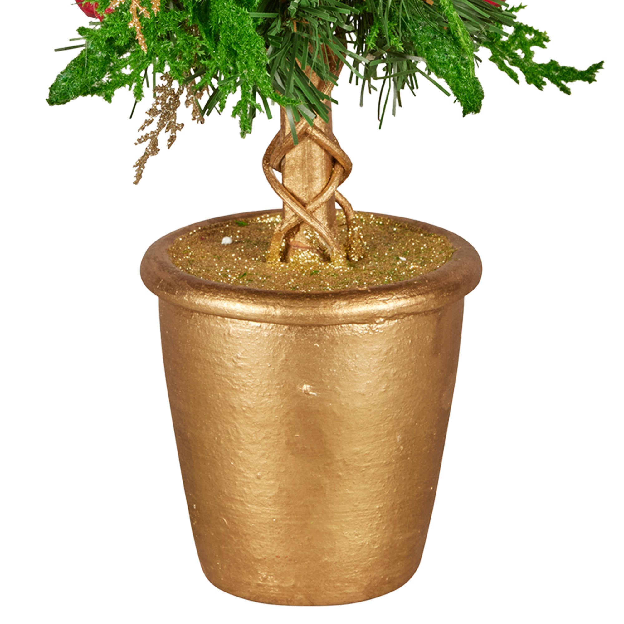 Christabelle 36cm Christmas Tabletop Topiary Tree Pre-Decorated Berries, Baubles