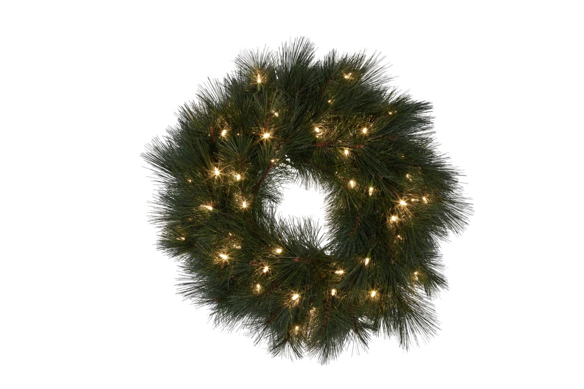 Christabelle 61cm Christmas Wreath Long Needle w/ LED Lights Front Door