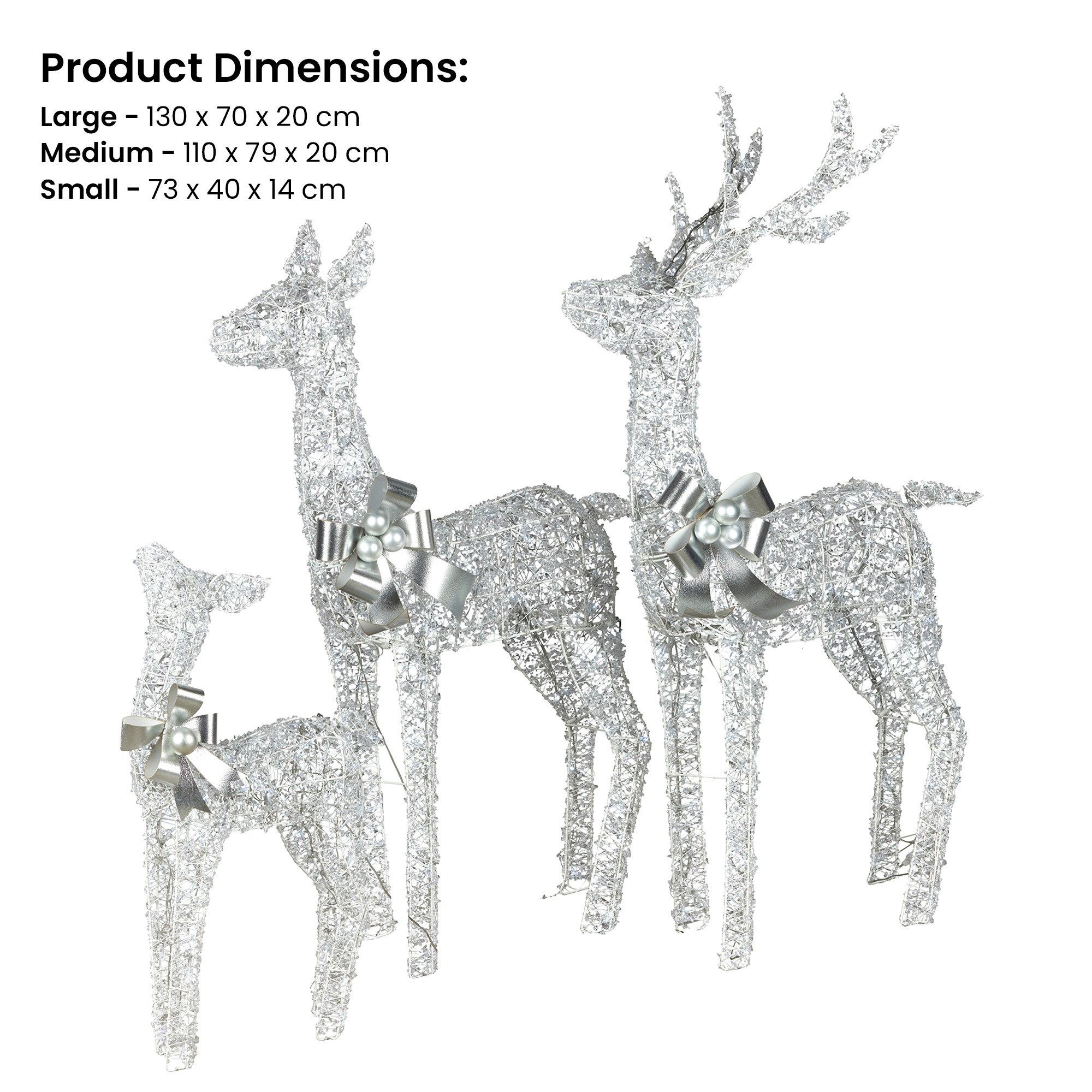 Christabelle Christmas Reindeer Display Set 3 Indoor & Outdoor Decorations