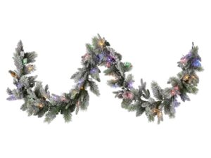 Christabelle 2.7m Christmas Garland Snowy w/ LED Lights Stamford Spruce Tree