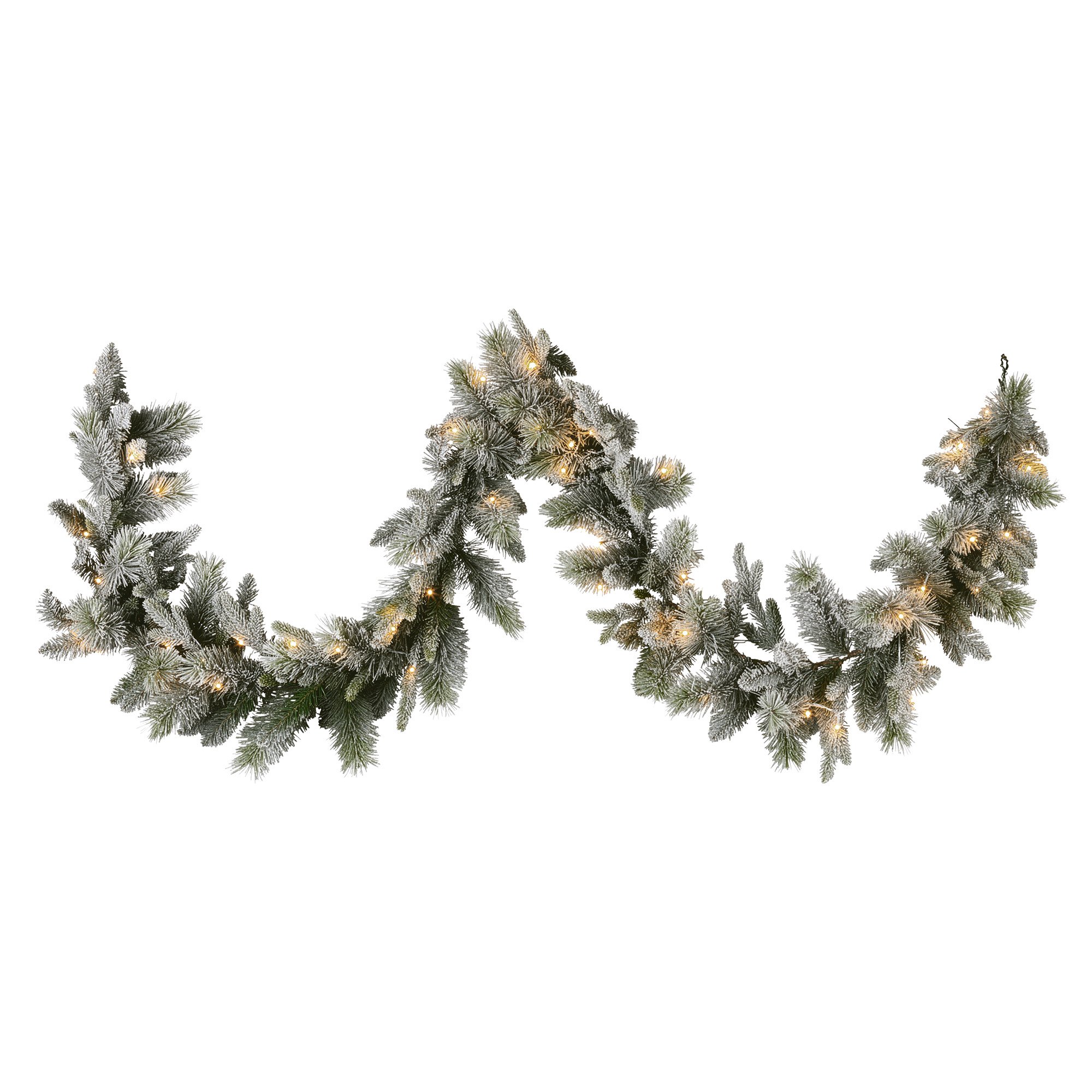 Christabelle 2.7m Christmas Garland Snowy w/ LED Lights Stamford Spruce Tree