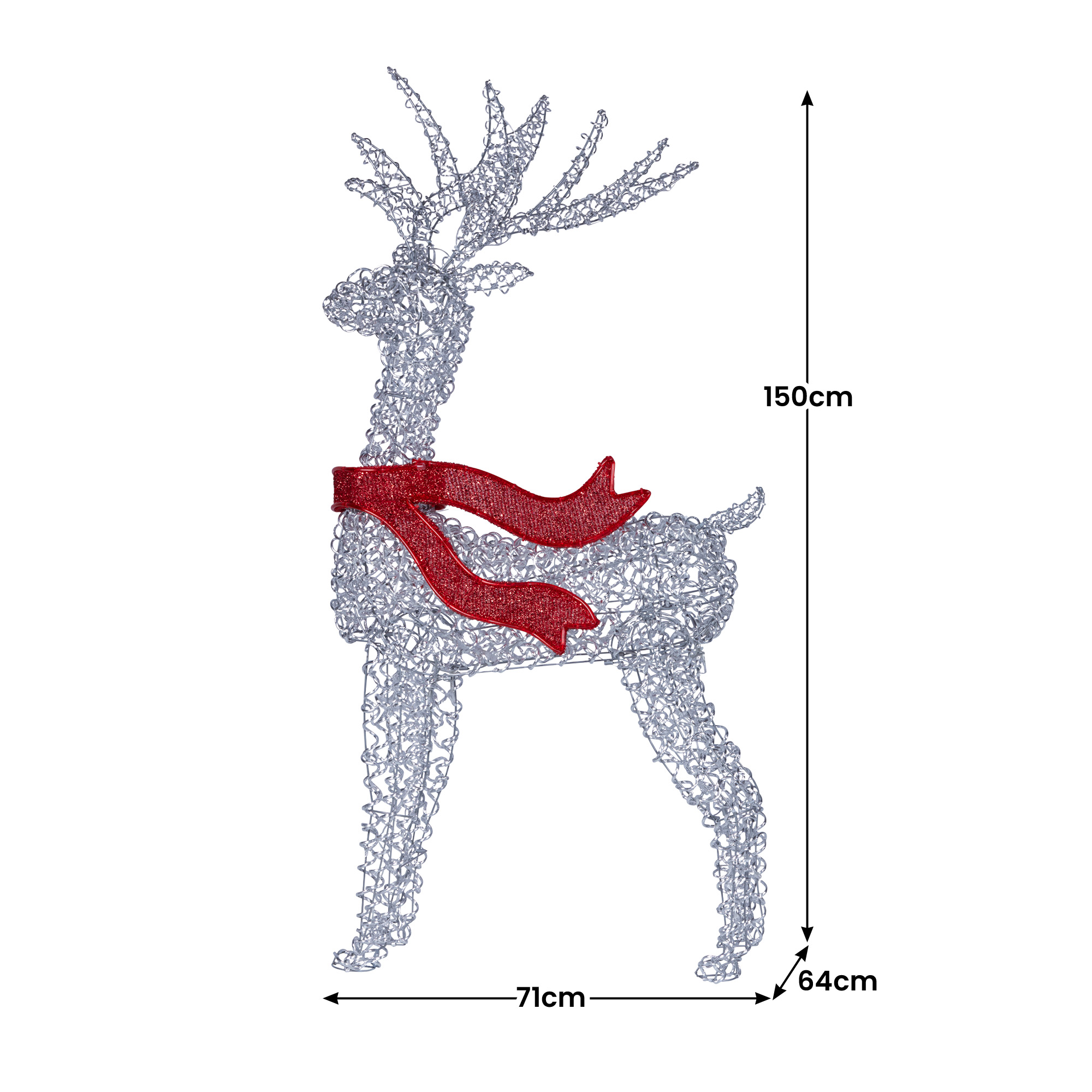 Christabelle Large 1.5m Christmas Reindeer Outdoor Indoor Light-Up Display