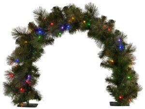 Christabelle 60cm Tabletop Christmas Archway Garland w/ LED Lights Gold Mantle