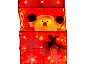 Christabelle Animated Santa Gift Box LED Christmas Tree Decoration Xmas Ornament
