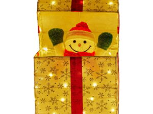 Christabelle Animated Snowman in a Gift Box LED Christmas Tree Decoration