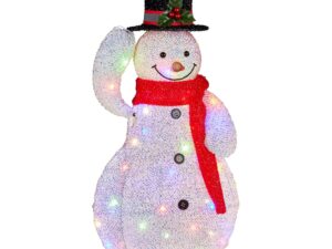 Christabelle 51cm Animated Snowman Christmas Display Multi-Colour LED Lights