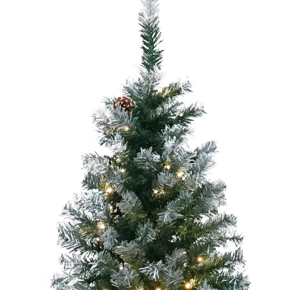 Christabelle 1.2m Pre-Lit LED Artificial Christmas Tree w/ Snow Tipped Needles