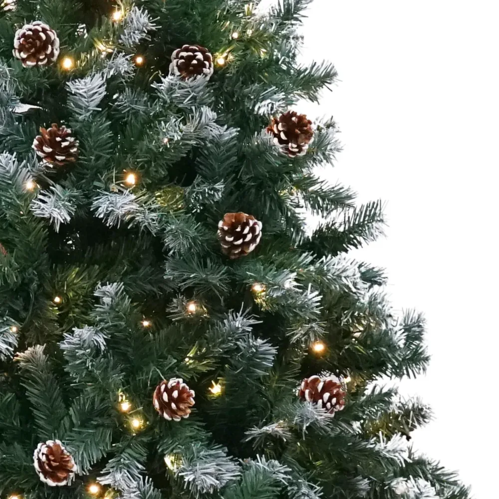 Christabelle 1.2m Pre-Lit LED Artificial Christmas Tree w/ Snow Tipped Needles