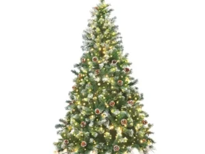 Christabelle 1.2m Pre-Lit LED Artificial Christmas Tree w/ Snow Tipped Needles