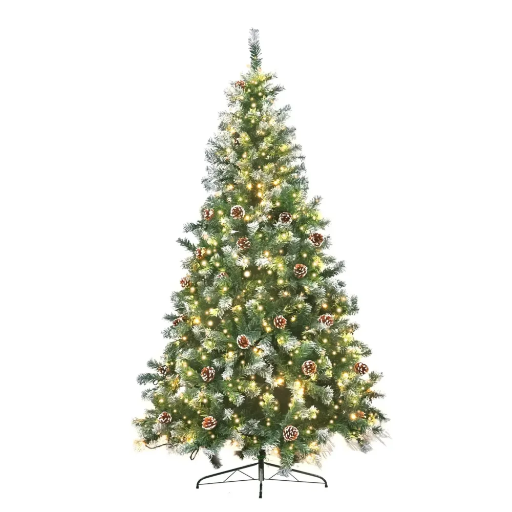 Christabelle 1.2m Pre-Lit LED Artificial Christmas Tree w/ Snow Tipped Needles