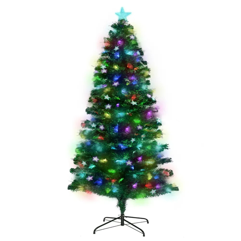 Christabelle 1.2m Pre-Lit Fibre Optic Artificial Christmas Tree w/ Multicolour