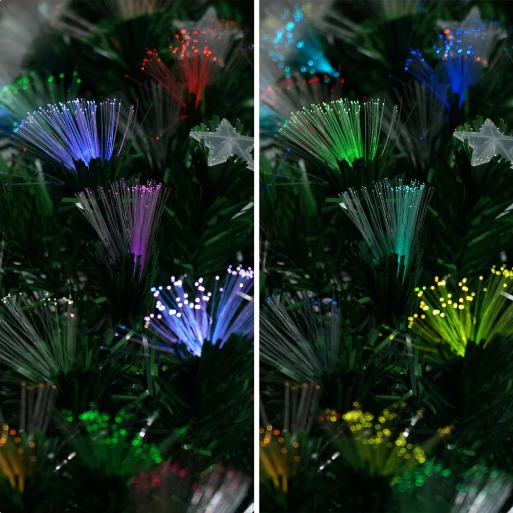 Christabelle 1.5m Pre-Lit Fibre Optic Artificial Christmas Tree w/ Multicolour