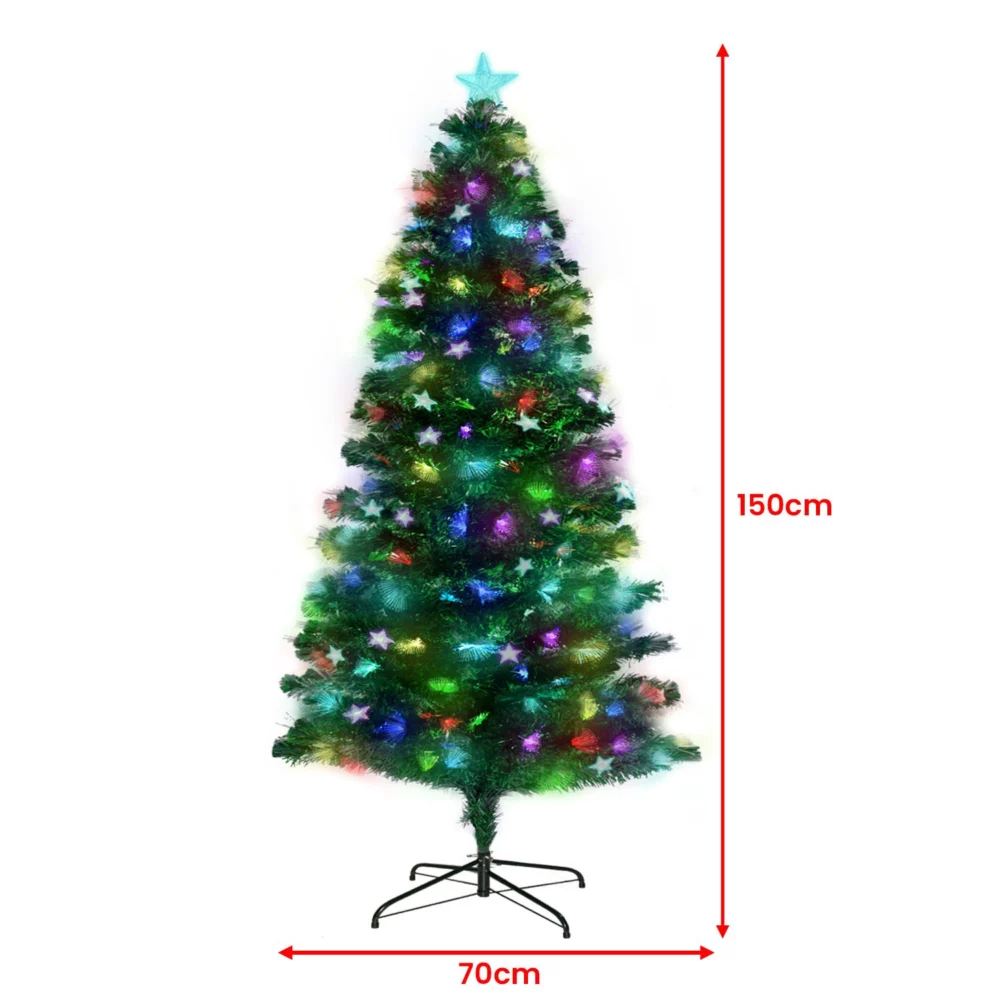 Christabelle 1.5m Pre-Lit Fibre Optic Artificial Christmas Tree w/ Multicolour