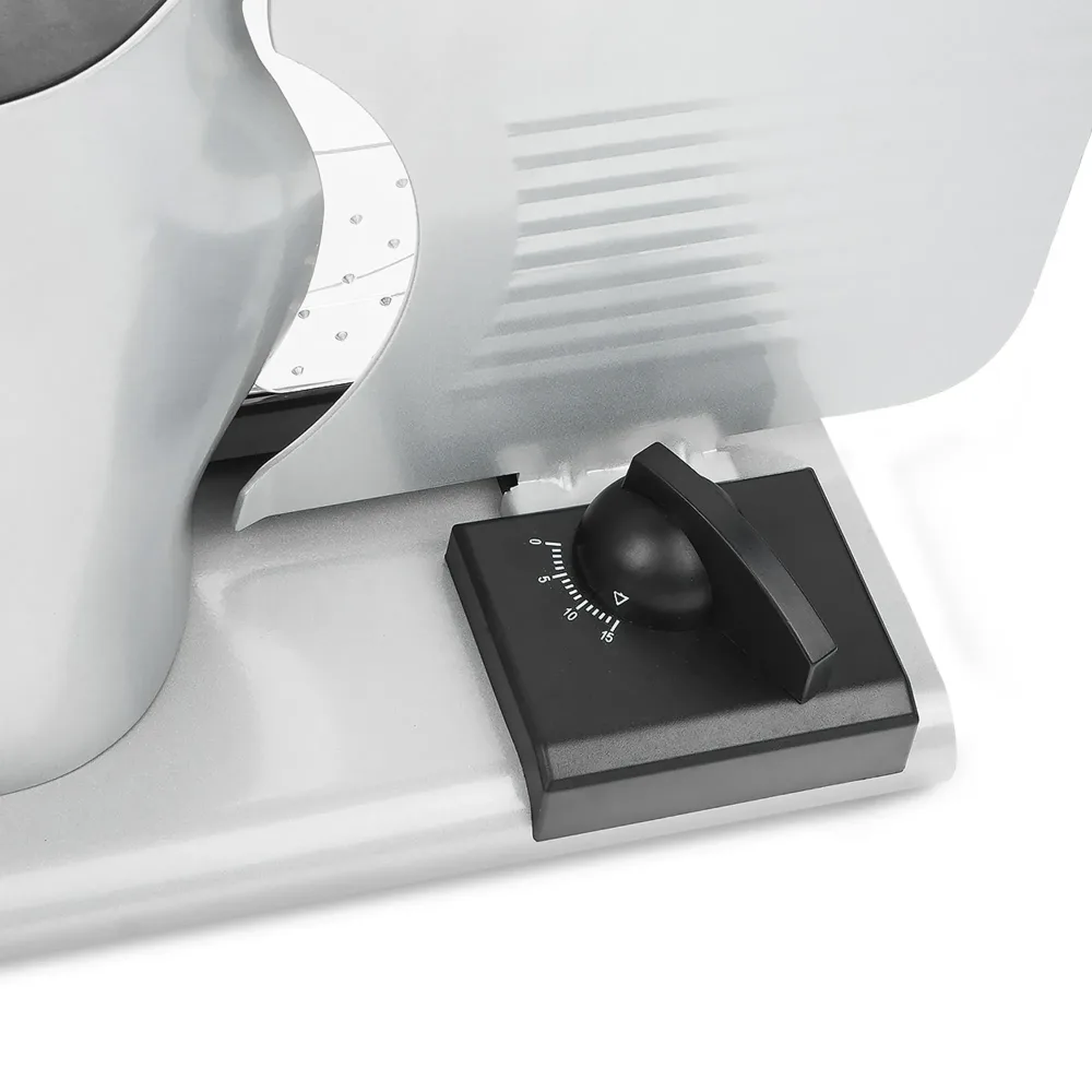 Pronti White Electric Food Slicer 200W w/ Adjustable Thickness 1 to 15mm