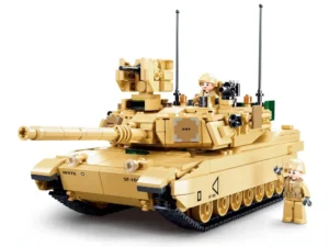 Sluban B0892 Model Kit M1A2 Abrams Main Battle Tank US Army Desert Armor Vehicle