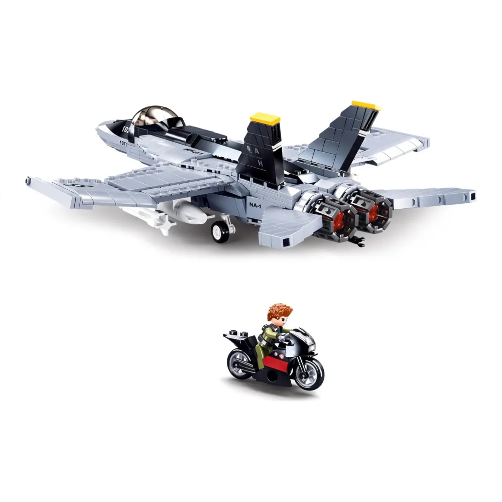 Sluban B0928 Model Kit FA18 Super Hornet Fighter Jet Plane RAAF Military Air