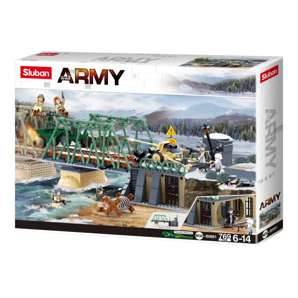 Sluban B0981 Model Kit WWII Battle of Budapest Winter Counter Attack Military