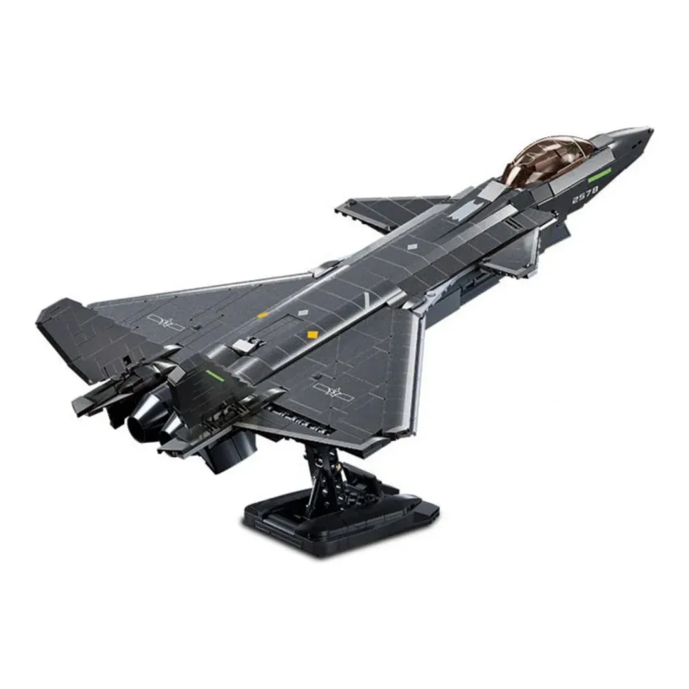 Sluban B1187 Model Kit 1:44 J20 Mighty Dragon Chinese Stealth Fighter Jet Plane