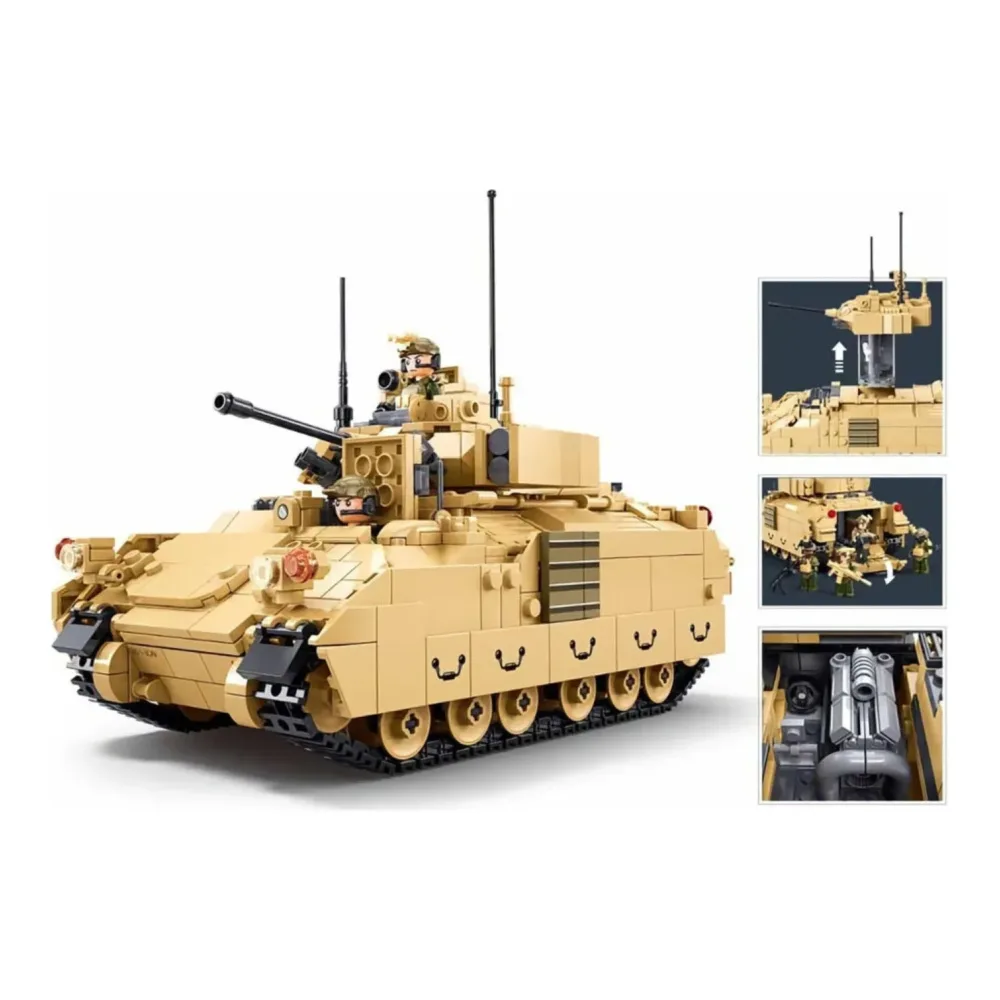 Sluban B1363 Model Kit 1:35 M3A3 Bradley Armored Infantry Vehicle IFV AFV Modern