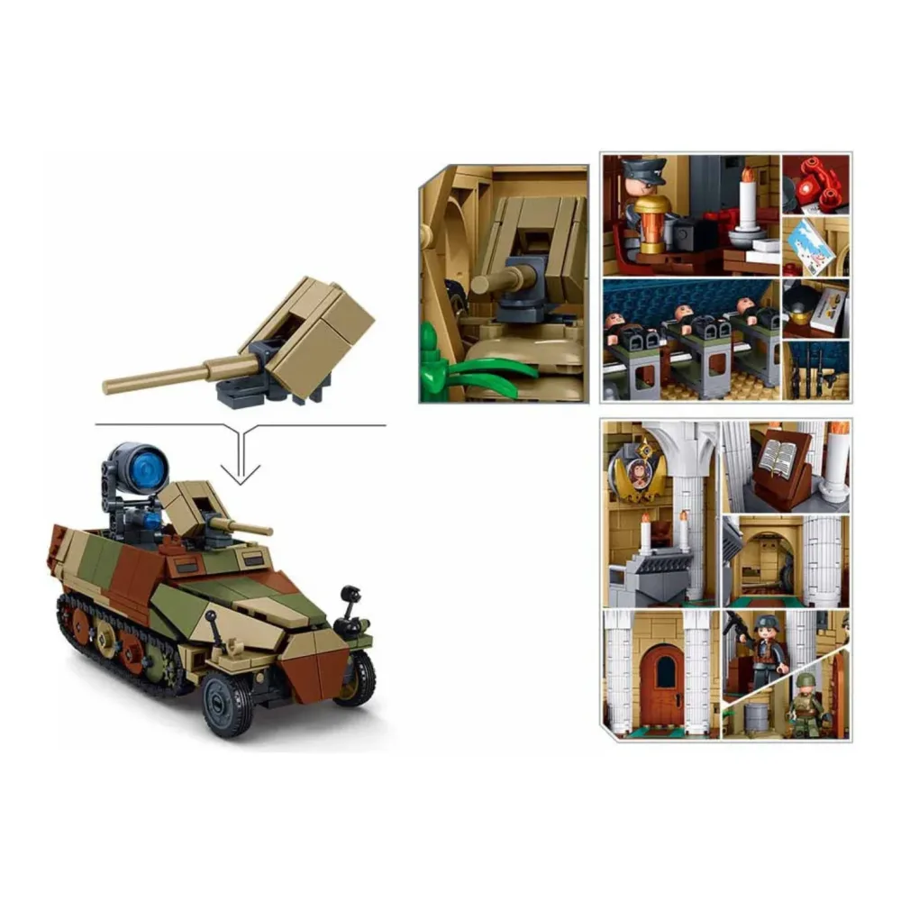Sluban B1532 Model Kit 44cm Battle Of Sainte Mere Eglise D-Day WWII Paratrooper