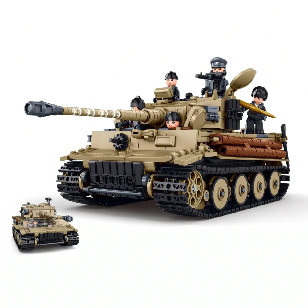 Sluban B1533 Model Kit 1:35 Tiger I Tank German Panzer WWII Army Military
