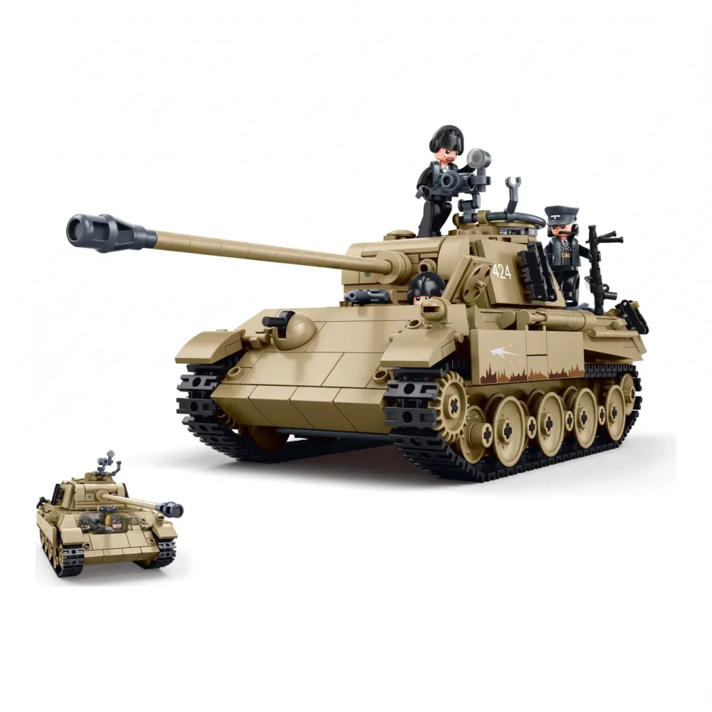 Sluban B1535 Model Kit 1:35 Panther G Tank German Panzer WWII Army Military