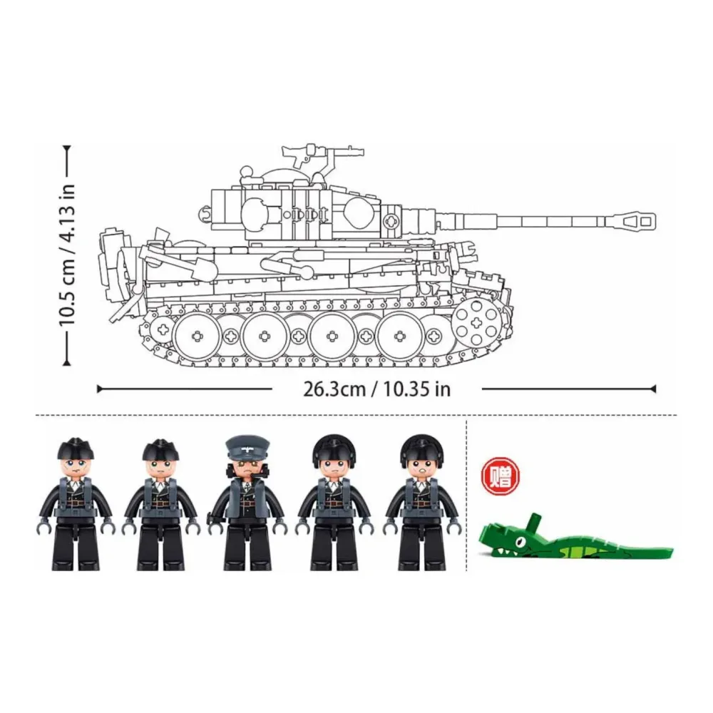 Sluban B1535 Model Kit 1:35 Panther G Tank German Panzer WWII Army Military