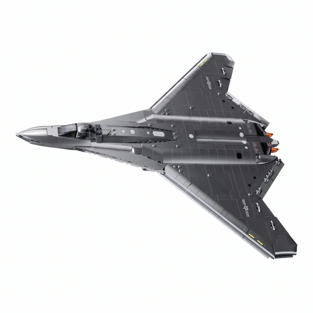 Sluban B1587 Model Kit 1:44 J50 Stealth Fighter Jet Plane - Military Air Force