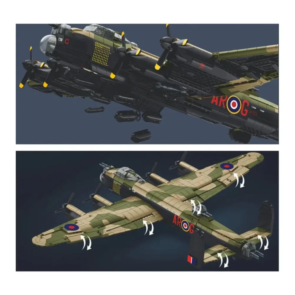 Sluban Model Kit 1:44 Lancaster Bomber G For George Plane WWII RAAF Air Force