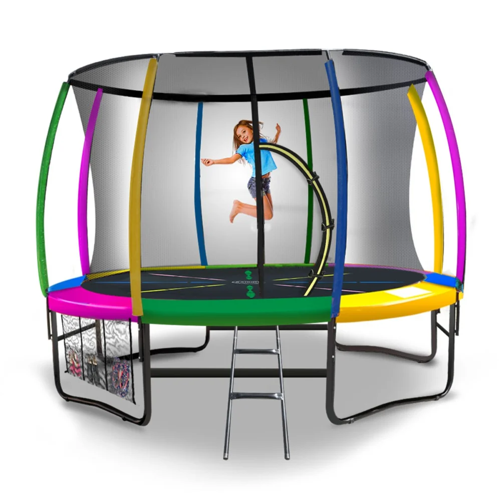 Kahuna 8ft Outdoor Rainbow Trampoline For Kids & Children Suited For Fitness