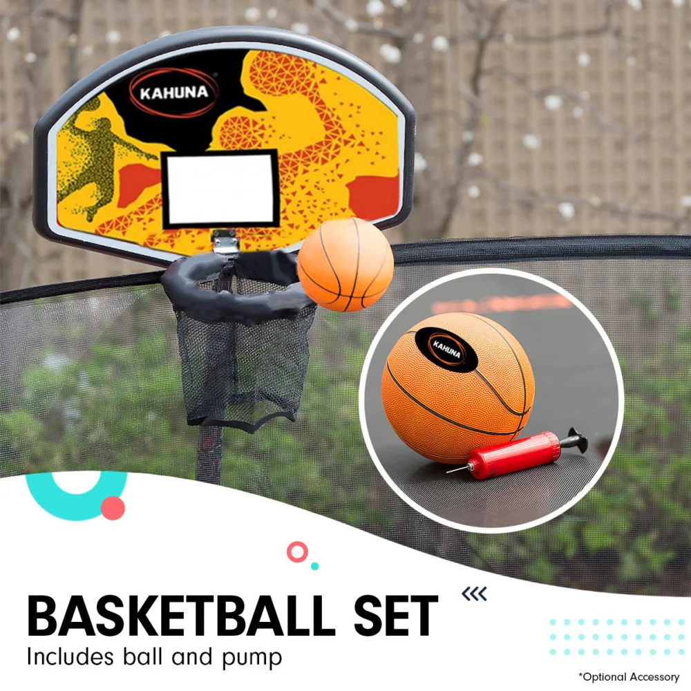 Kahuna 8ft Outdoor Trampoline Kids Children w/ Safety Enclosure Mat Pad Net