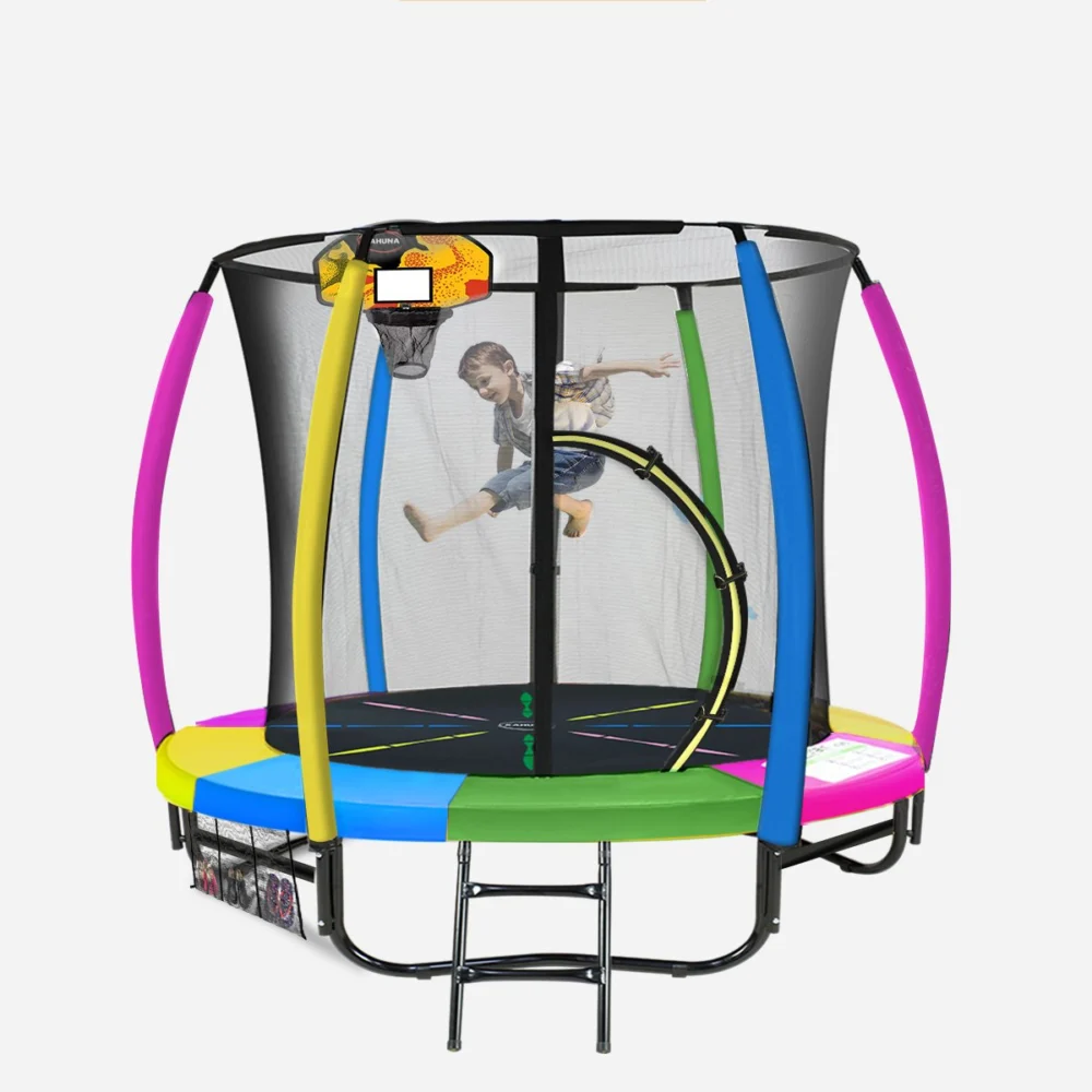 Kahuna 8ft Outdoor Trampoline Kids Children w/ Safety Enclosure Mat Pad Net