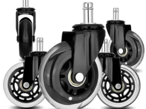 5X 3'' Rollerblade Style Wheels Office Chair Casters - Slient Smooth, 11x22mm