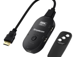 Simplecom CM353 3-Port HDMI 2.1 Switch 3 IN 1 OUT Splitter HDCP 2.3 8K@60Hz