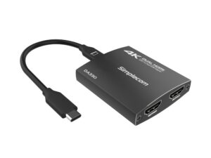 Simplecom DA330 USB-C to Dual HDMI MST Adapter 4K@60Hz with PD and Audio Out
