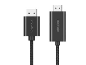 CHOETECH XDH01 4K 60Hz DisplayPort Male to HDMI Male Braided Cable 2M