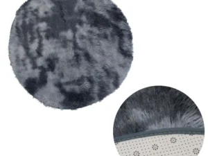 2-Toned Extra Light Weighted Shaggy Fluffy Floor Mat Grey