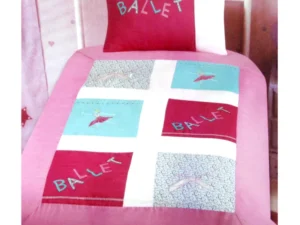 Ballerina Embroidered Quilt Cover Set Single