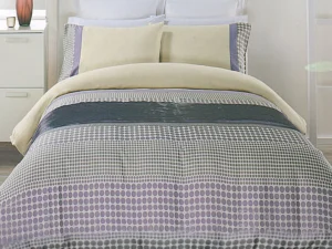 Brie Lilac Grey Quilt Cover Set QUEEN
