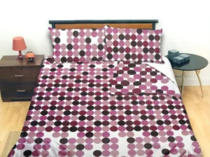 Opus Dots Mauve Quilt Cover Set Queen