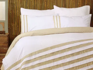 Turin White Linen Quilt Cover Set QUEEN
