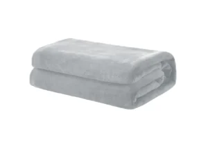 Soft Coral Fleece Throw Rug/Blanket Silver